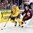 COLOGNE, GERMANY - MAY 11: Sweden's Gabriel Landeskog #92 skates with the puck while Latvia's Kristaps Sotnieks #11 chases him down during preliminary round action at the 2017 IIHF Ice Hockey World Championship. (Photo by Andre Ringuette/HHOF-IIHF Images)


